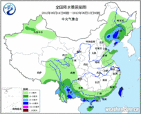 杭州天气预报全国天气降水分布图